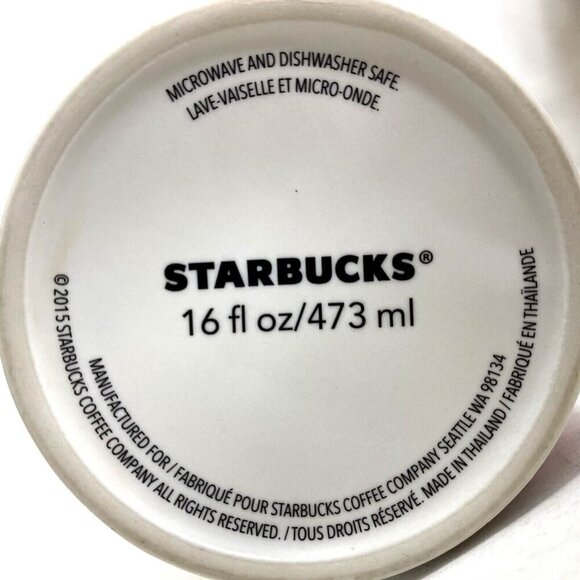 STARBUCKS 16 Oz French Macarons Coffee Cup Mug 2015 Dot Collection Rainbow - Picture 6 of 6
